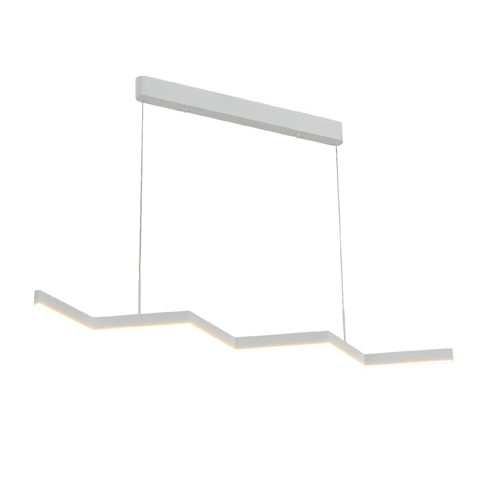 ΚΡΕΜΑΣΤΟ ΦΩΤΙΣΤΙΚΟ LED ACA KY011AD25WH ZIGZAG ΑΜΜΩΔΕΣ ΛΕΥΚΟ ΑΛΟΥΜΙΝΙΟ + ΣΙΛΙΚΟΝΗ 30W 2800K-3200K-4000K 1200LM IP20 1200MM