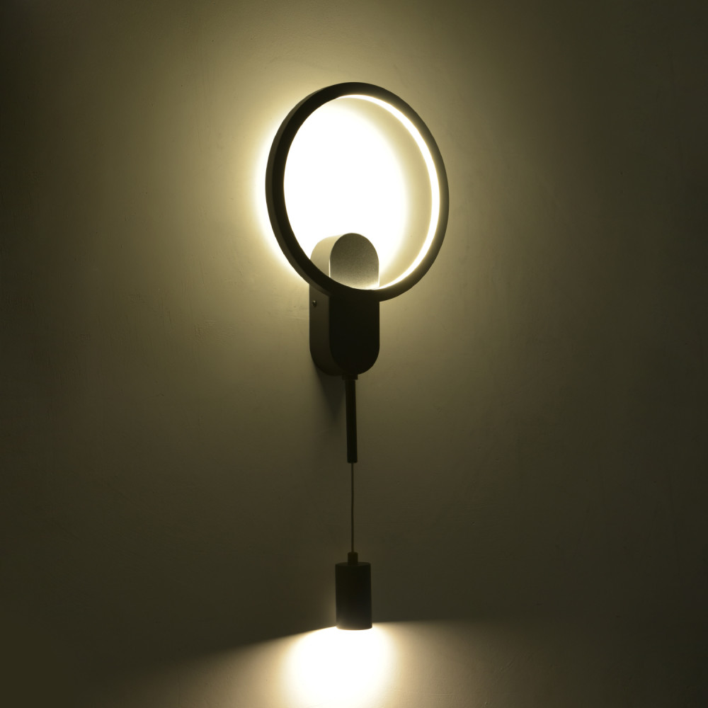 ΕΠΙΤΟΙΧΙΟ ΦΩΤΙΣΤΙΚΟ LED ACA KY011BFBK LOOP ΑΜΜΩΔΕΣ ΜΑΥΡΟ ΑΛΟΥΜΙΝΙΟ + ΣΙΛΙΚΟΝΗ 15W 2800K-3200K-4000K 480 LM IP20 250MM