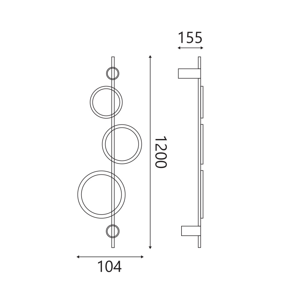 ΕΠΙΤΟΙΧΙΟ ΦΩΤΙΣΤΙΚΟ LED ACA KY011BFCBK RINGY ΑΜΜΩΔΕΣ ΜΑΥΡΟ ΑΛΟΥΜΙΝΙΟ + ΣΙΛΙΚΟΝΗ 25W 2800K-3200K-4000K 1200LM IP20 200X250X300MM