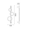 ΕΠΙΤΟΙΧΙΟ ΦΩΤΙΣΤΙΚΟ LED ACA KY011BFCWH RINGY ΑΜΜΩΔΕΣ ΛΕΥΚΟ ΑΛΟΥΜΙΝΙΟ + ΣΙΛΙΚΟΝΗ 25W 2800K-3200K-4000K 1200LM IP20 200X250X300MM