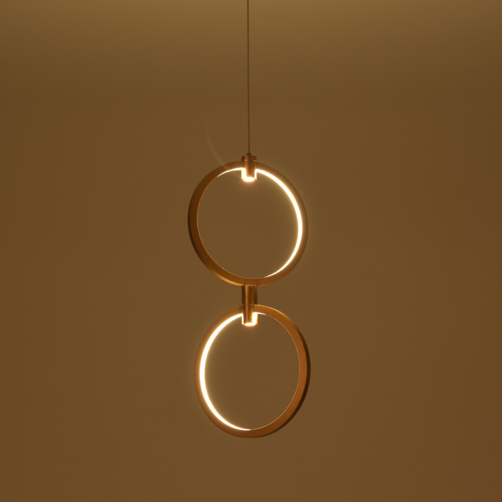 ΚΡΕΜΑΣΤΟ ΦΩΤΙΣΤΙΚΟ LED ACA KY011EC29QGD LILO ΜΑΤ ΧΡΥΣΟ ΑΛΟΥΜΙΝΙΟ + ΣΙΛΙΚΟΝΗ 26W 2800K-3200K-4000K 1050LM IP20 250MMX2