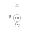 ΚΡΕΜΑΣΤΟ ΦΩΤΙΣΤΙΚΟ LED ACA KY011ECBK TWIN ΑΜΜΩΔΕΣ ΜΑΥΡΟ ΑΛΟΥΜΙΝΙΟ + ΣΙΛΙΚΟΝΗ 30W 2800K-3200K-4000K 1200LM IP20 250+400MM