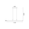 ΚΡΕΜΑΣΤΟ ΦΩΤΙΣΤΙΚΟ LED ACA KY011ECS IONIS ΜΑΤ ΑΣΗΜΙ ΑΛΟΥΜΙΝΙΟ + ΣΙΛΙΚΟΝΗ 30W 2800K-3200K-4000K 900LM IP20 L1170XW45MM