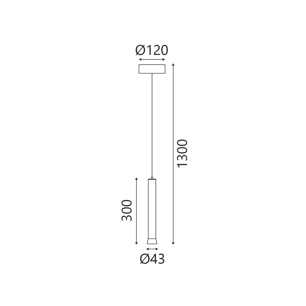 ΚΡΕΜΑΣΤΟ ΦΩΤΙΣΤΙΚΟ LED ACA KY011NC25BK RAPENZO ΑΜΜΩΔΕΣ ΜΑΥΡΟ ΑΛΟΥΜΙΝΙΟ 6W 2800K-3200K-4000K 240LM IP20 Φ30MMXH300MM