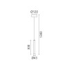 ΚΡΕΜΑΣΤΟ ΦΩΤΙΣΤΙΚΟ LED ACA KY011NC25WH RAPENZO ΑΜΜΩΔΕΣ ΛΕΥΚΟ ΑΛΟΥΜΙΝΙΟ 6W 2800K-3200K-4000K 240LM IP20 Φ30MMXH300MM