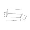 ΛΕΥΚΗ ΑΠΛΙΚΑ LED UP-DOWN PARALLEL 2X3W 230V 3000K 25000hrs NEPHELE