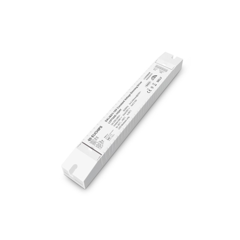 LED CV DALI2 ΠΛΑΣΤΙΚΟ DRIVER 230V AC- 24V DC 40W 1.65A IP20 5YRS EUCHIPS