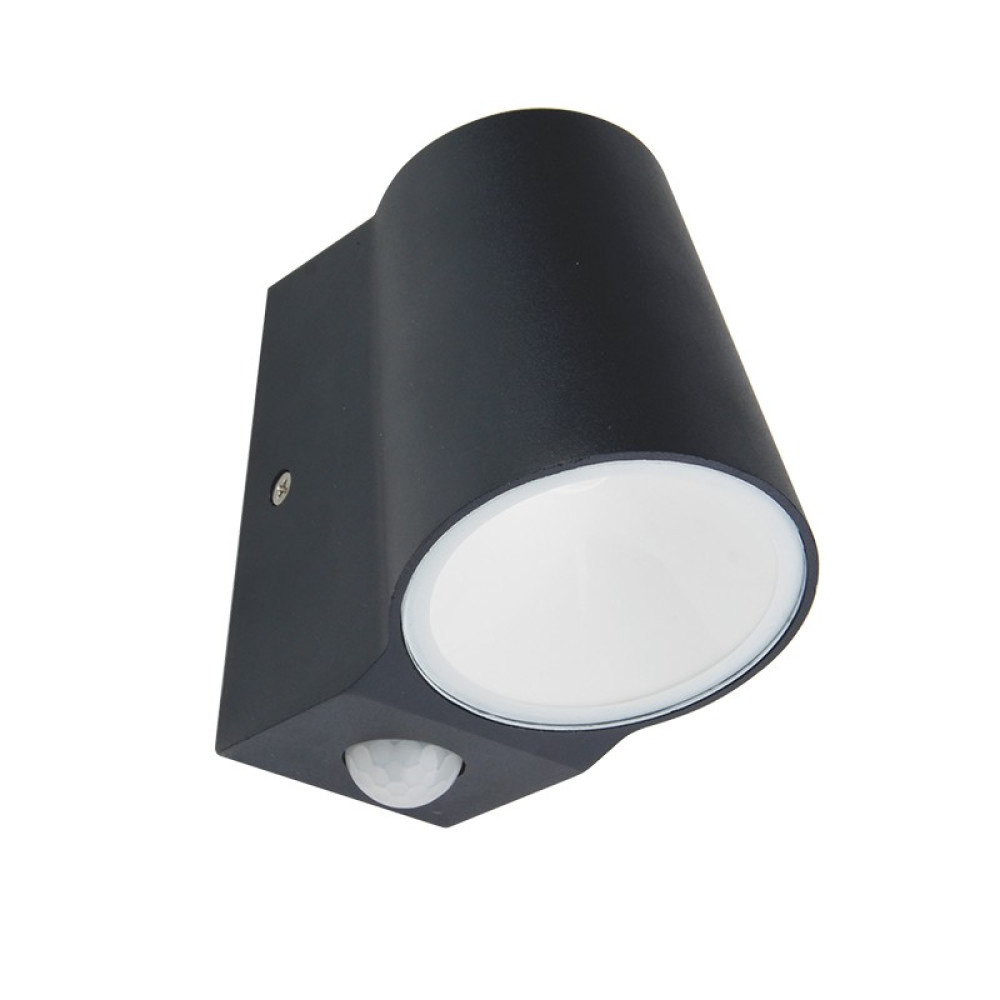 LED COB WALL SENSOR LUMINAIRE 6W 400LM 100° 230V AC 3.000K DARK GREY CRI80 IP54 30.000HRS