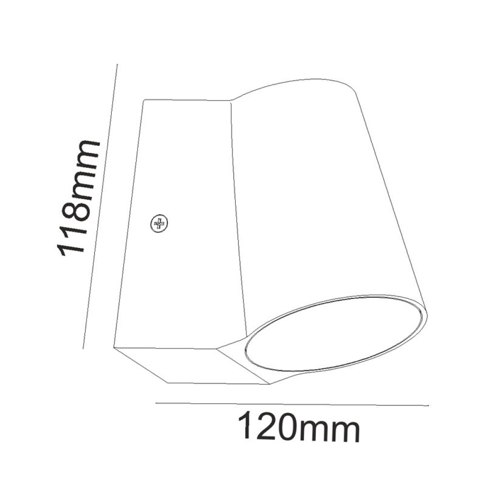 LED COB WALL LUMINAIRE 6W 400LM 100° 230V AC 3.000K DARK GREY CRI80 IP54 30.000HRS
