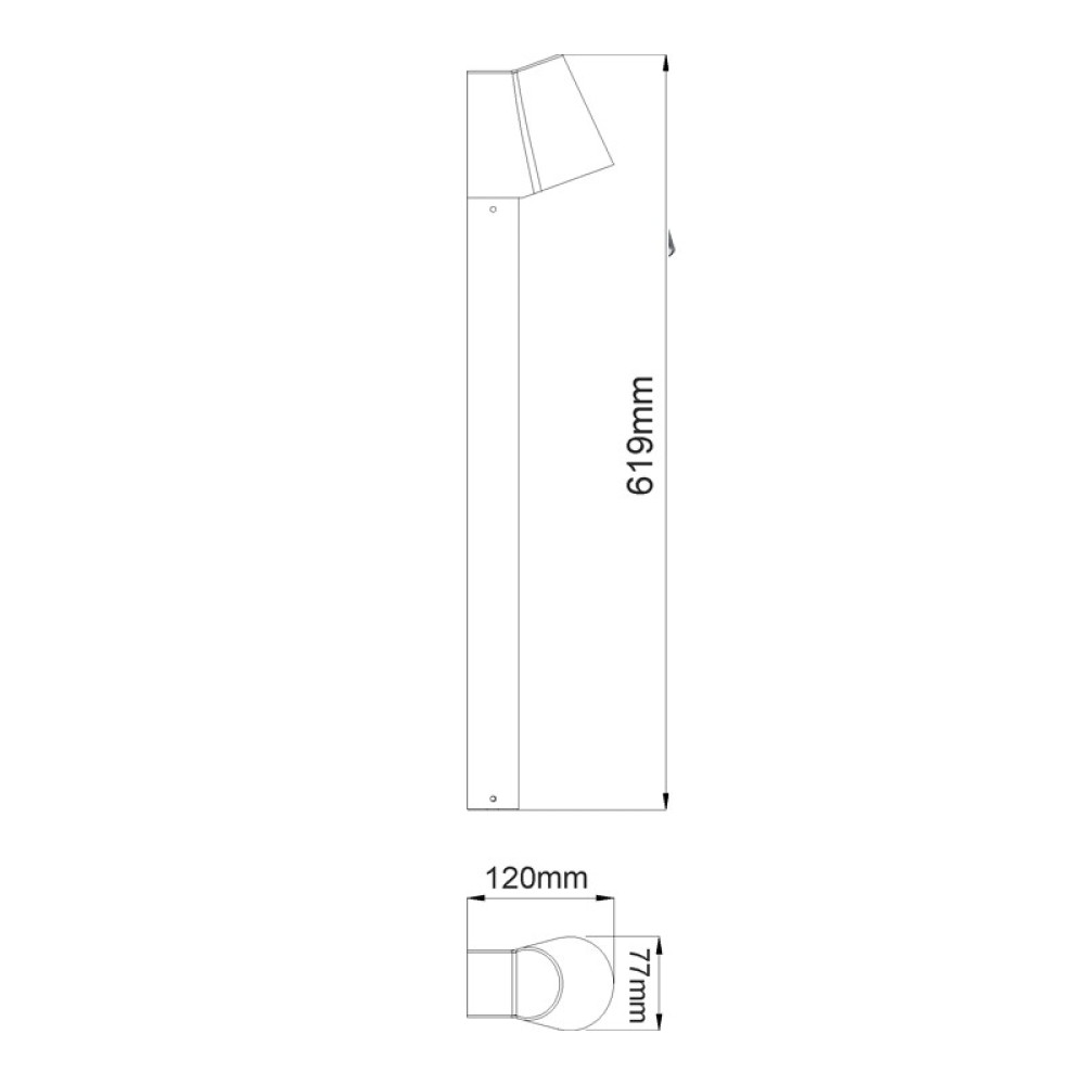 LED COB POST LUMINAIRE 6W 400LM 100° 230V AC 3.000K DARK GREY CRI80 IP54 30.000HRS