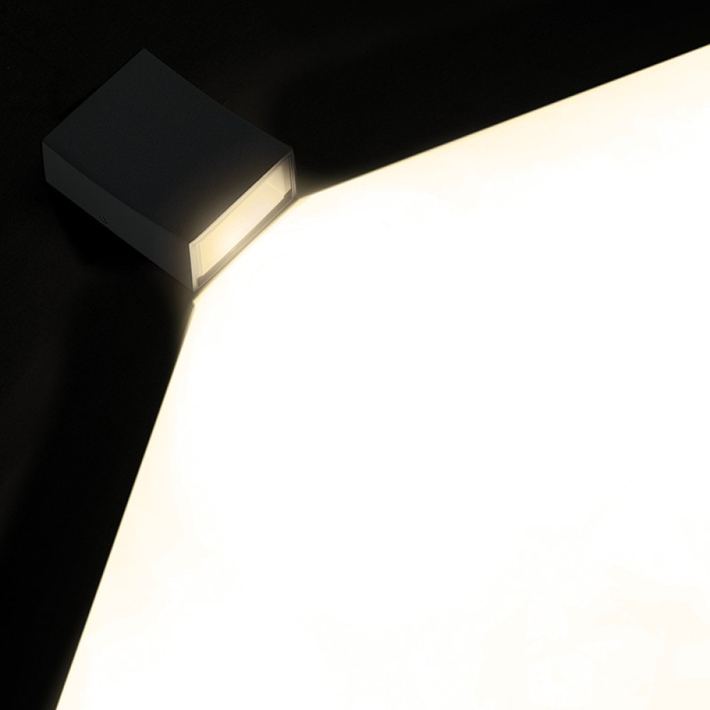 LED HP WALL LUMINAIRE 3W 110LM 89° 230V AC 3.000K DARK GREY CRI80 IP65 30.000HRS