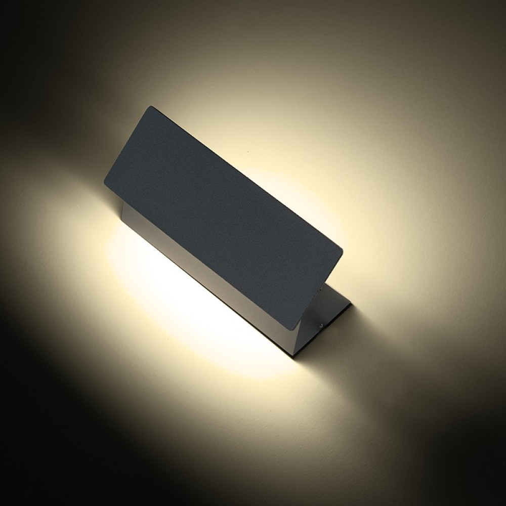 LED SMD WALL LUMINAIRE 7W 265LM 190° 230V AC 3.000K DARK GREY CRI80 IP54 30.000HRS