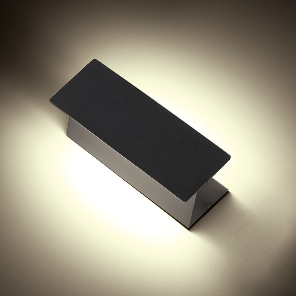 LED SMD WALL LUMINAIRE 7W 265LM 190° 230V AC 3.000K DARK GREY CRI80 IP54 30.000HRS