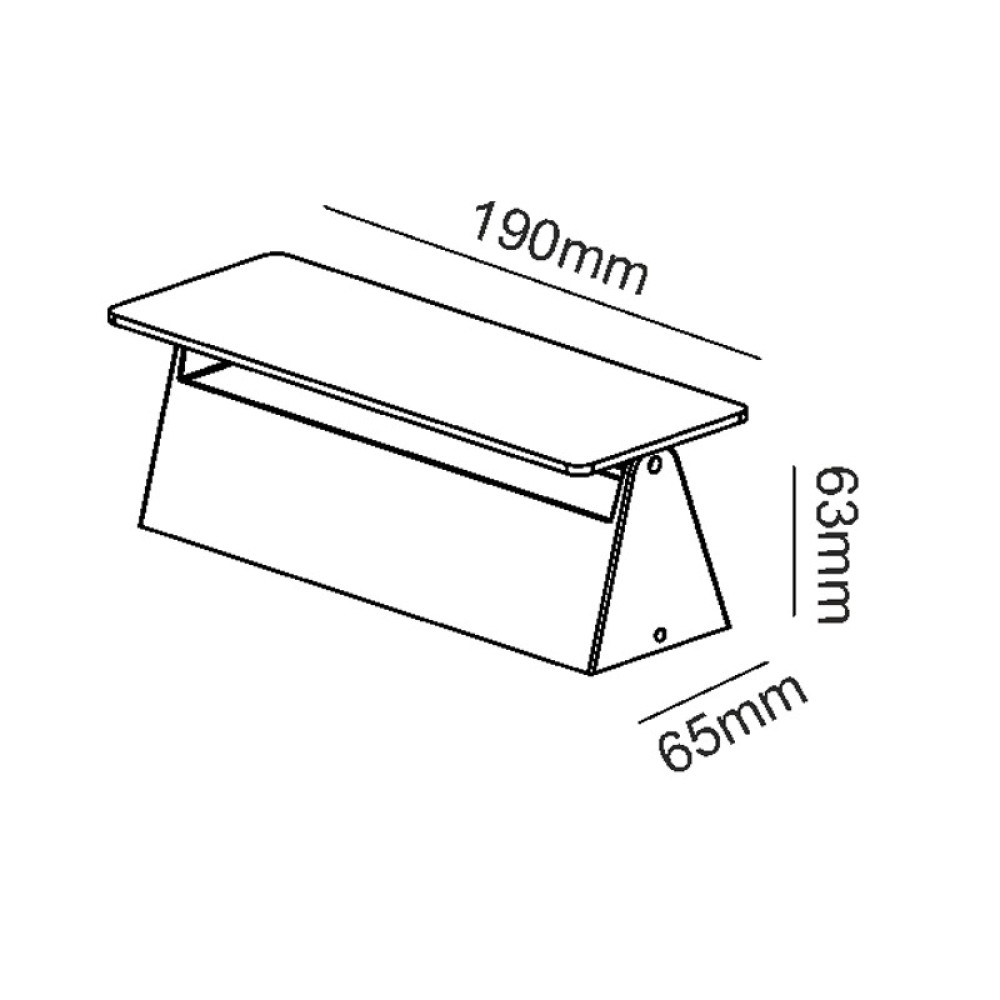 LED SMD WALL LUMINAIRE 7W 265LM 190° 230V AC 3.000K DARK GREY CRI80 IP54 30.000HRS