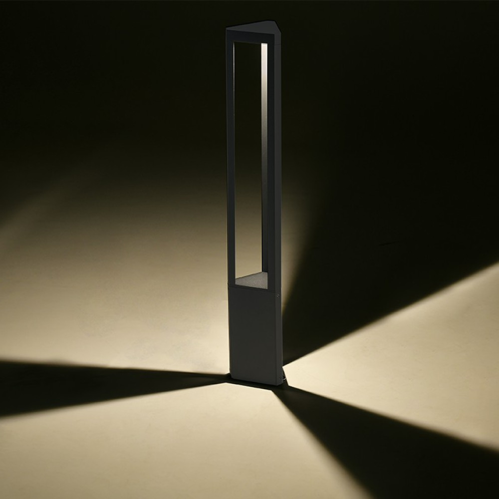 LED HP POST LUMINAIRE 8W 420LM 45° 230V AC 3.000K DARK GREY CRI80 IP65 30.000HRS