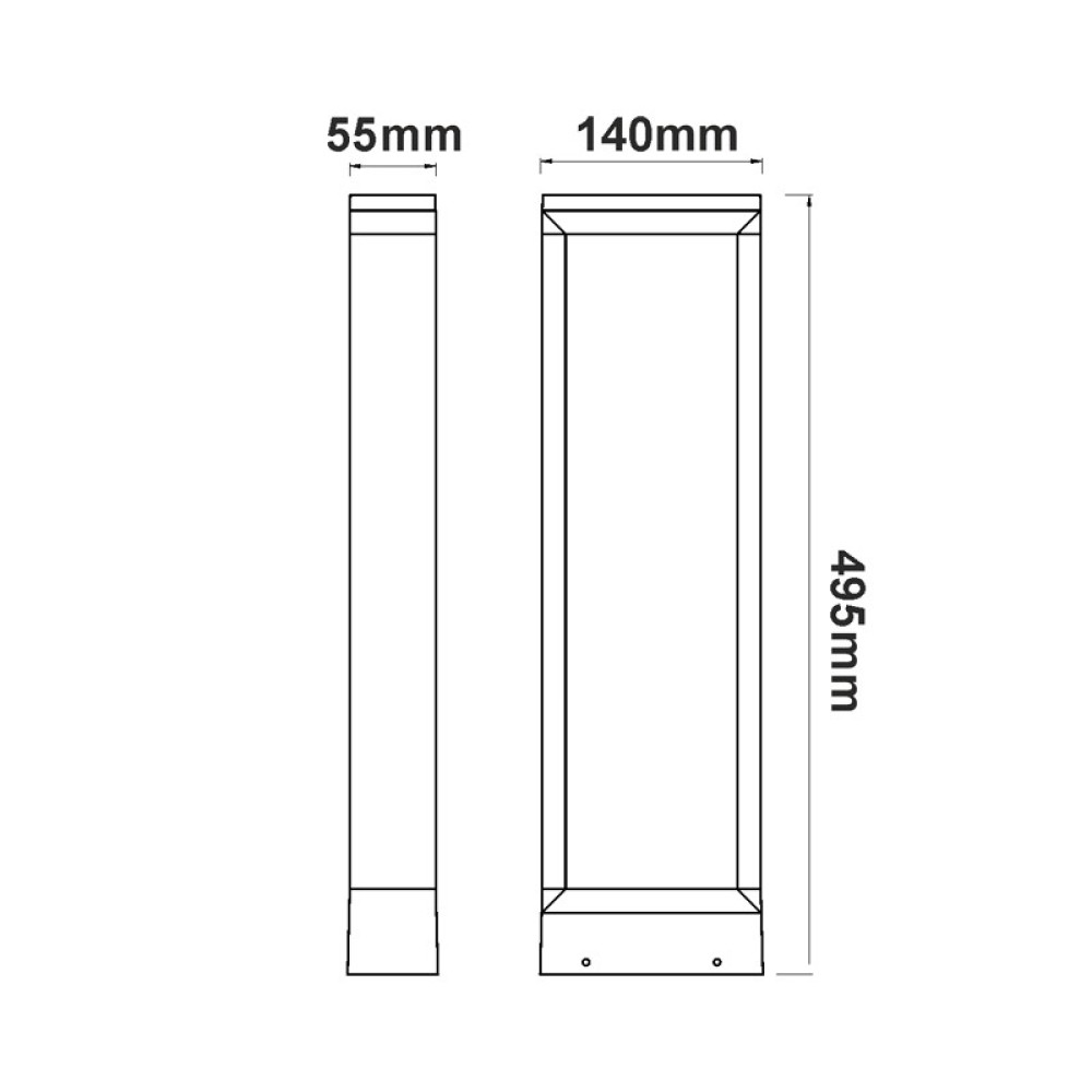 LED COB POST LUMINAIRE 8W 180LM 90° 230V AC 3.000K DARK GREY CRI80 IP54 30.000HRS