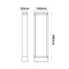 LED COB POST LUMINAIRE 8W 180LM 90° 230V AC 3.000K DARK GREY CRI80 IP54 30.000HRS