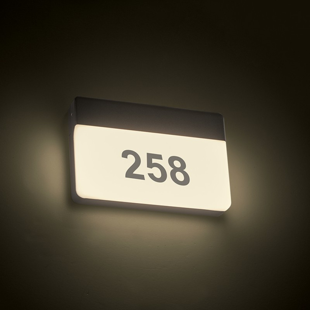 LED SMD WALL LUMINAIRE 13W 650LM 120° 230V AC 3.000K DARK GREY CRI80 IP65 30.000HRS
