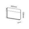 LED SMD WALL LUMINAIRE 13W 650LM 120° 230V AC 3.000K DARK GREY CRI80 IP65 30.000HRS
