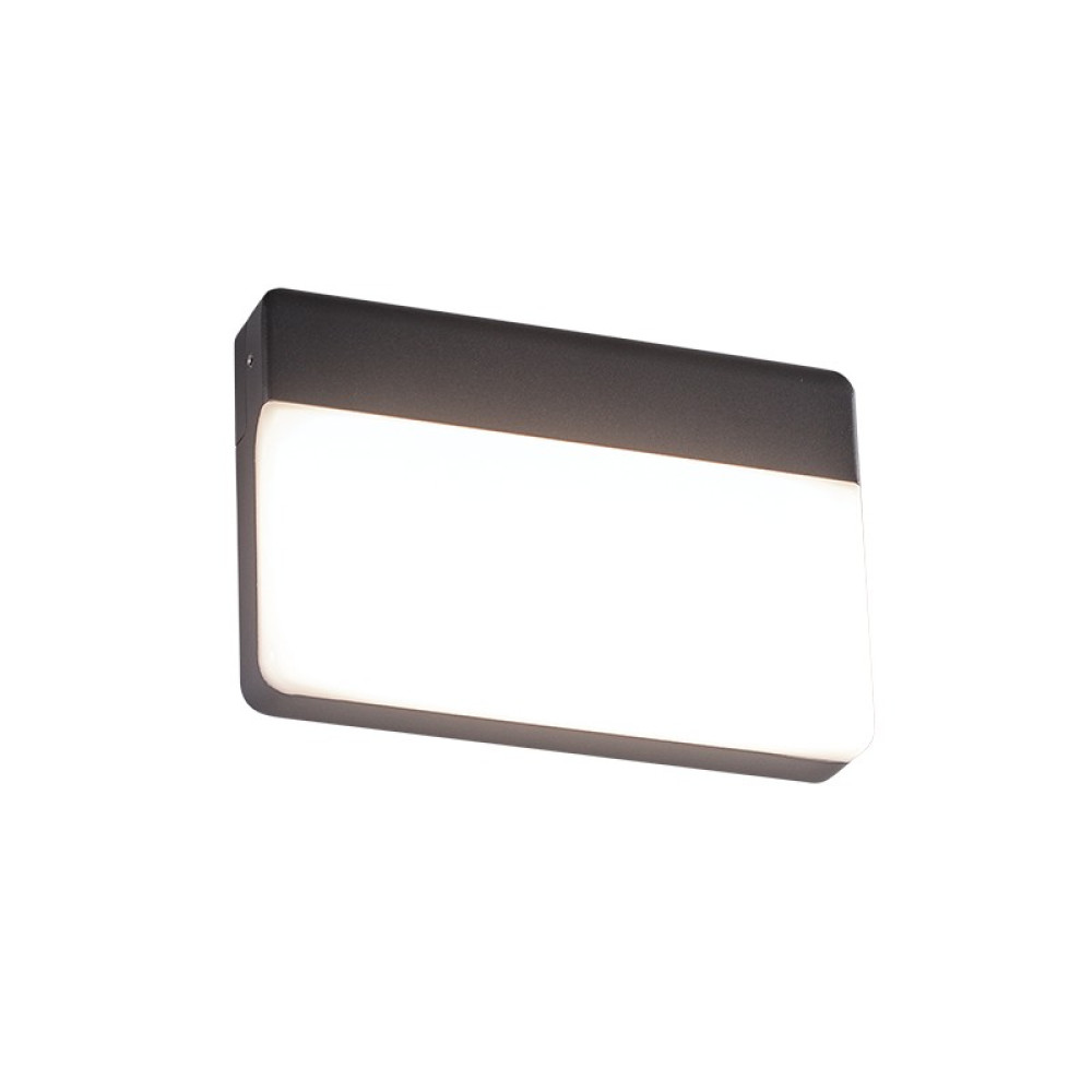 LED SMD WALL LUMINAIRE 13W 650LM 120° 230V AC 3.000K DARK GREY CRI80 IP65 30.000HRS