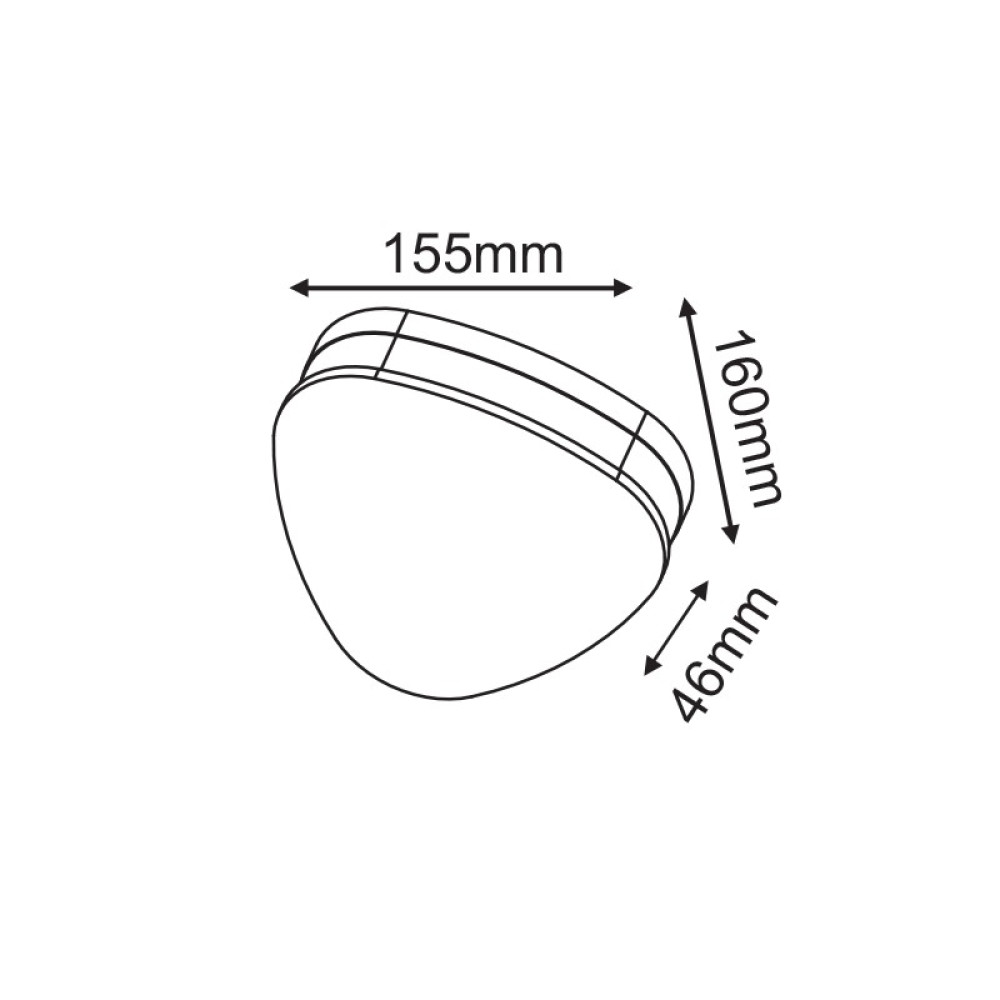 LED SMD WALL LUMINAIRE 10W 320LM 68° 230V AC 3.000K DARK GREY CRI80 IP65 30.000HRS