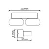 LED SMD WALL LUMINAIRE 13W 630LM 100° 230V AC 3.000K DARK GREY CRI80 IP54 30.000HRS