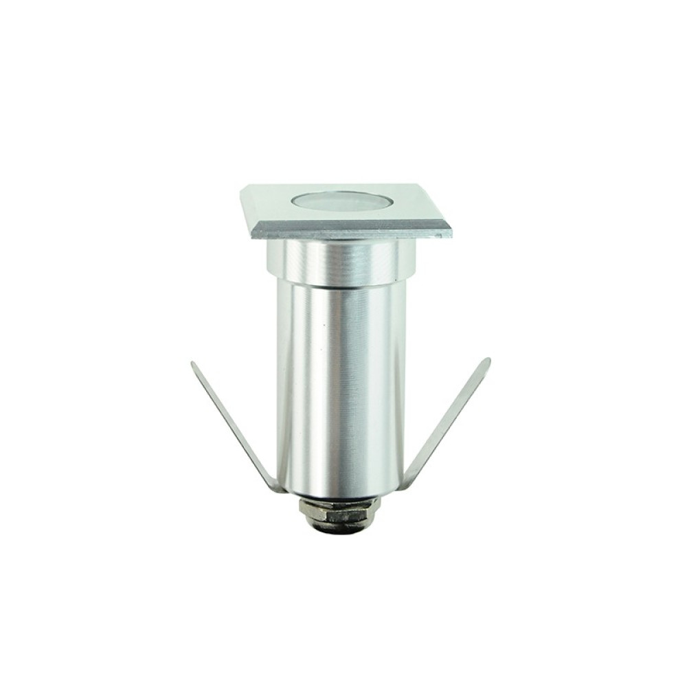 LED SQUARE INGROUND SPOT LUMINAIRE 1W 90LM 4000K 30° 230V AC IP65 RA80 30.000hrs