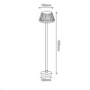 LED SMD POST LUMINAIRE 10W 400LM 130° 230V AC 3.000K DARK GREY CRI80 IP65 30.000HRS