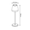 LED SMD TABLE BATTERY LUMINAIRE 2W 150LM 38° 3.000K DARK GREY CRI80 IP54
