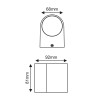 LED HP WALL LUMINAIRE 4W 230LM 40° 230V AC 3.000K MATT WHITE CRI80 IP65 30.000HRS