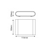 LED SMD WALL LUMINAIRE 7W 310LM 60° 230V AC 3.000K DARK GREY CRI80 IP54 30.000HRS