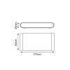 LED SMD WALL LUMINAIRE 11W 570LM 60° 230V AC 3.000K DARK GREY CRI80 IP54 30.000HRS