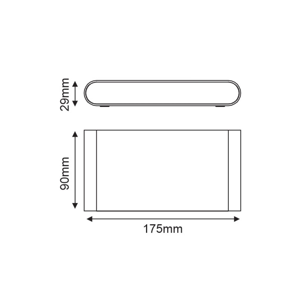 LED SMD WALL LUMINAIRE 11W 570LM 60° 230V AC 3.000K MATT WHITE CRI80 IP54 30.000HRS