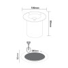 LED ROUND COB INGROUND SPOT LUMINAIRE 7W 450LM 3000K 45° 230V AC IP67 RA80 30000hrs