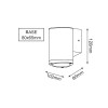 LED HP WALL LUMINAIRE 3W 150LM 50° 230V AC 3.000K DARK GREY CRI80 IP54 30.000HRS