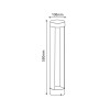 LED COB POST LUMINAIRE 9W 200LM 79° 230V AC 3.000K DARK GREY CRI80 IP54 30.000HRS