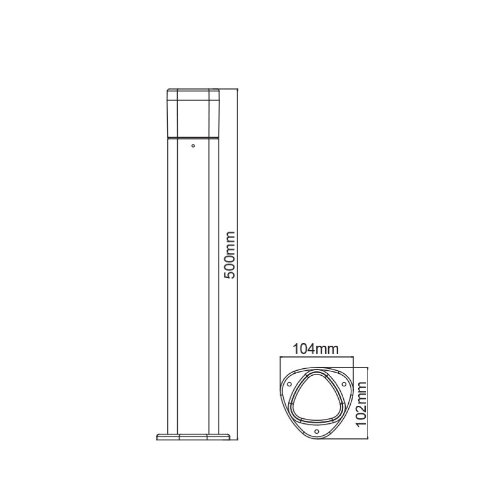 LED SMD POST LUMINAIRE 7W 410LM 340° 230V AC 3.000K DARK GREY CRI80 IP54 30.000HRS