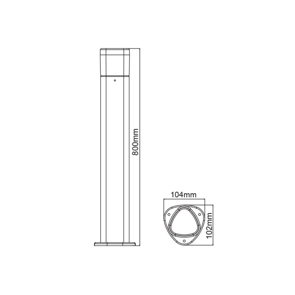 LED SMD POST LUMINAIRE 7W 410LM 340° 230V AC 3.000K DARK GREY CRI80 IP54 30.000HRS