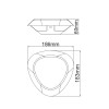 LED SMD WALL LUMINAIRE 7W 520LM 330° 230V AC 3.000K DARK GREY CRI80 IP54 30.000HRS
