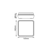 LED SMD WALL LUMINAIRE 12W 650LM 110° 230V AC 3.000K DARK GREY CRI80 IP54 30.000HRS