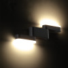 LED SMD WALL LUMINAIRE 9W 480LM 110° 230V AC 3.000K DARK GREY CRI80 IP54 30.000HRS