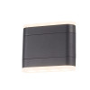 LED SMD WALL LUMINAIRE 9W 480LM 110° 230V AC 3.000K DARK GREY CRI80 IP54 30.000HRS