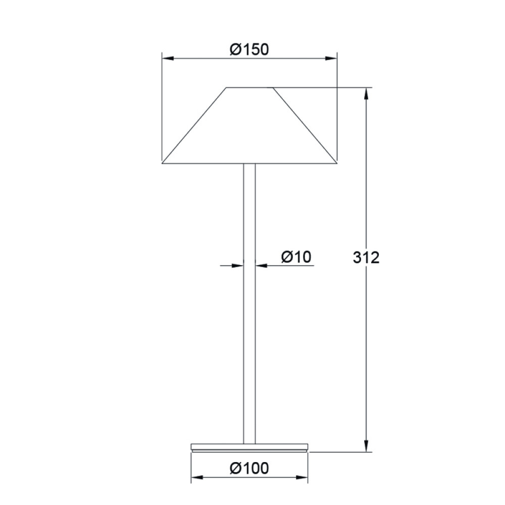 LED SMD TABLE BATTERY LUMINAIRE 3W 140LM  3.000K MATT WHITE 270°  CRI80 IP54
