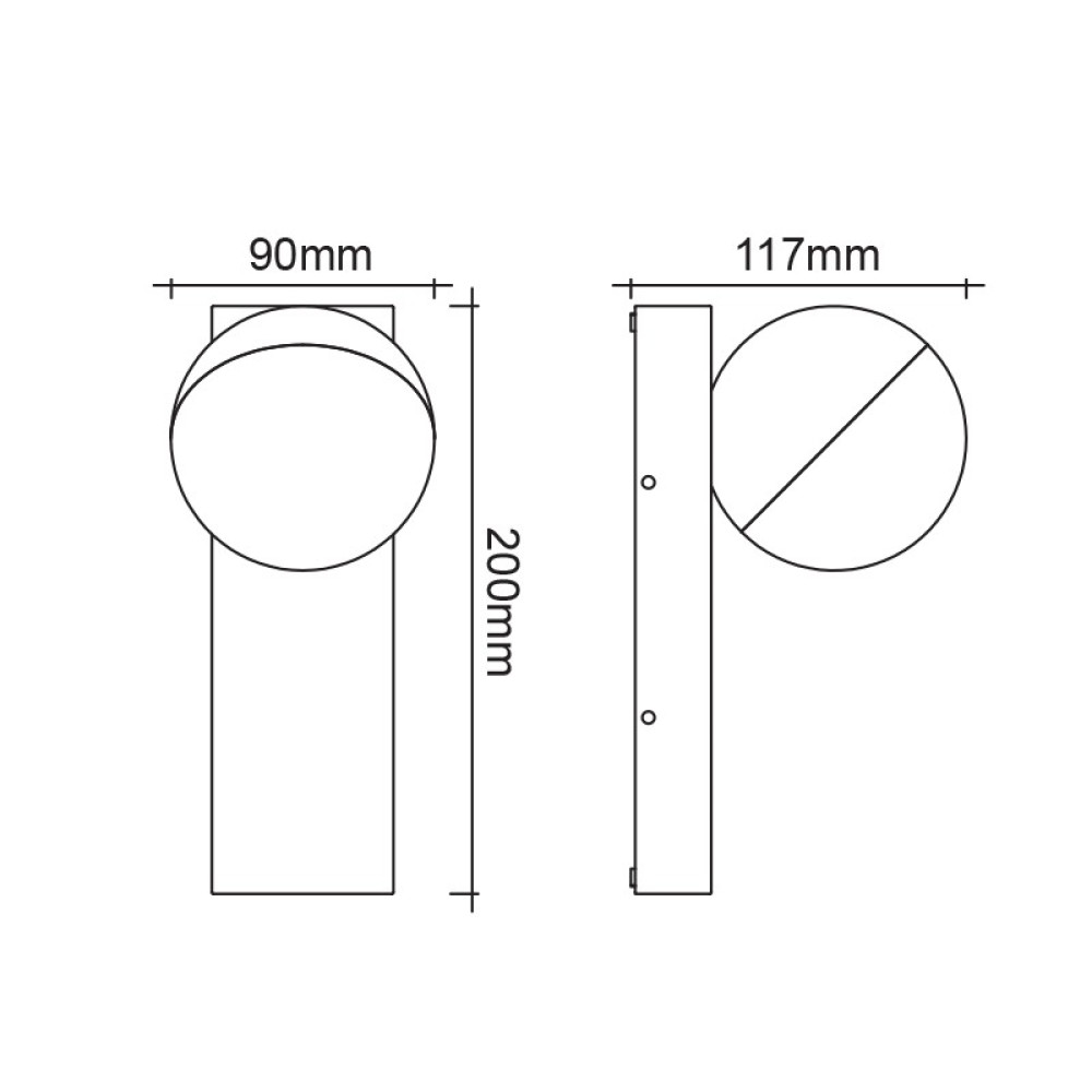 LED SMD WALL LUMINAIRE 10W 580LM 110° 230V AC 3.000K DARK GREY CRI80 IP54 30.000HRS
