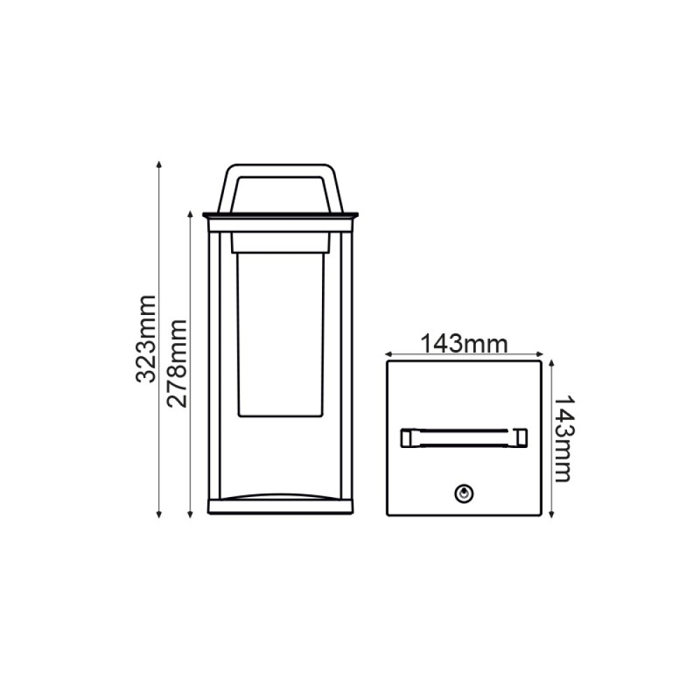 LED SMD TABLE SOLAR BATTERY LUMINAIRE 3W 150LM 180° 3.000K DARK GREY CRI80 IP54