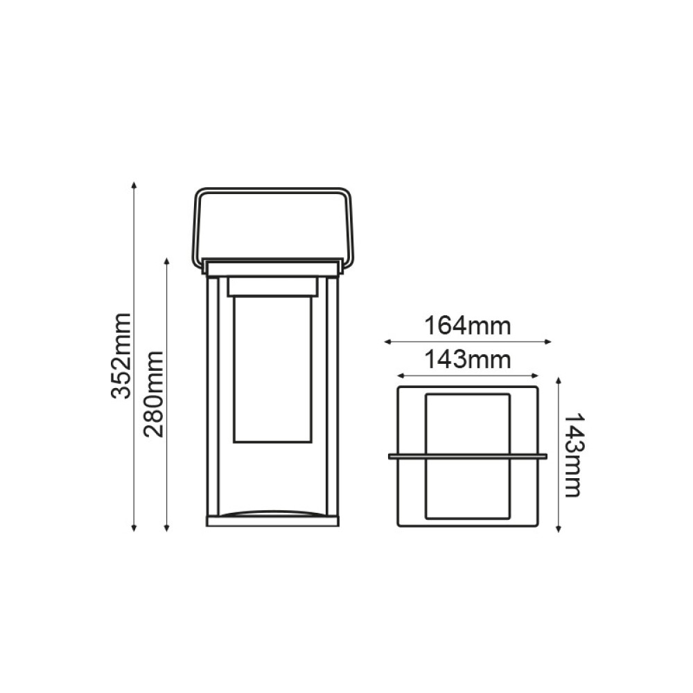 LED SMD TABLE BATTERY LUMINAIRE 3W 150LM 180° 3.000K DARK GREY CRI80 IP54