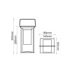 LED SMD TABLE BATTERY LUMINAIRE 3W 150LM 180° 3.000K DARK GREY CRI80 IP54