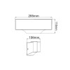 LED SMD WALL LUMINAIRE 13W 710LM 110° 230V AC 3.000K DARK GREY CRI80 IP65 30.000HRS