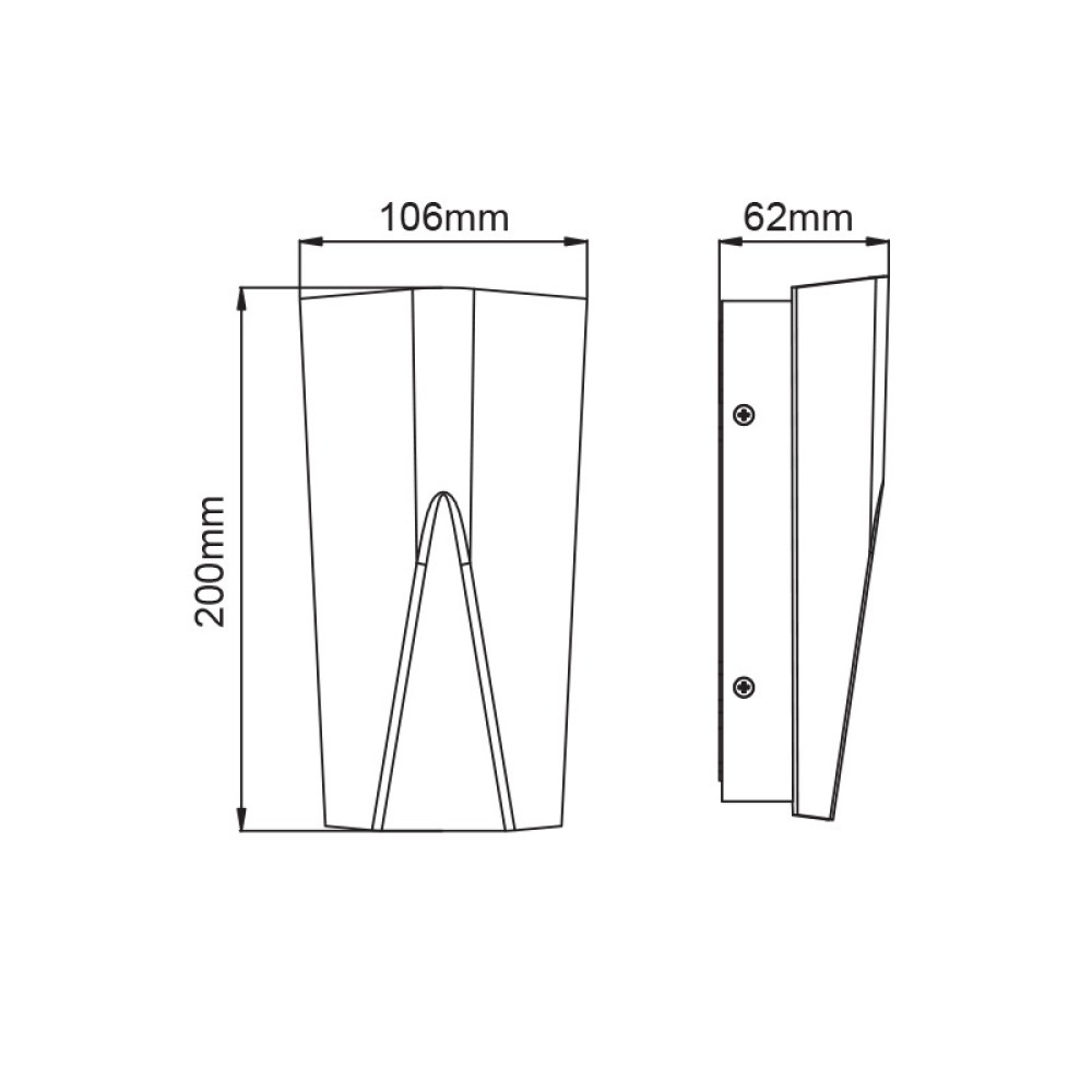 LED SMD WALL LUMINAIRE 11W 370LM 140° 230V AC 3.000K DARK GREY CRI80 IP65 30.000HRS
