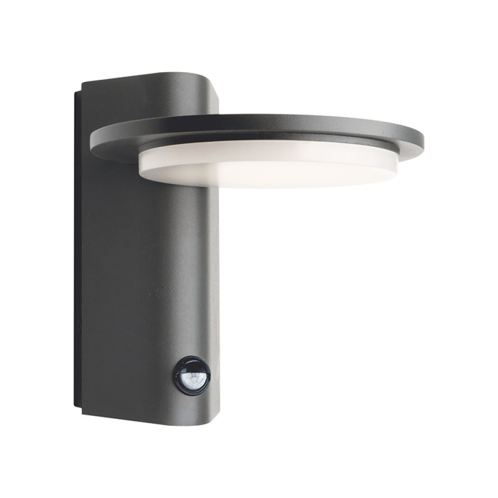 LED SMD WALL SENSOR LUMINAIRE 7W 440LM 145° 230V AC 3.000K DARK GREY CRI80 IP54 30.000HRS